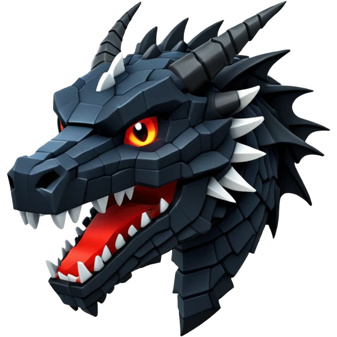 Minecraft black dragon head emoji