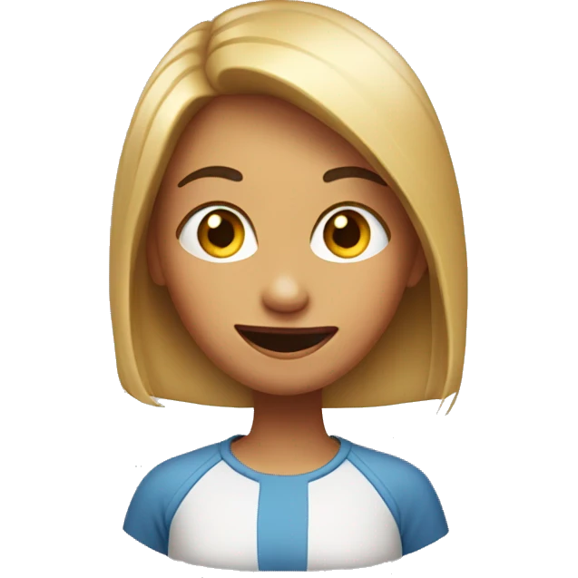 Sily girl with silly face  emoji