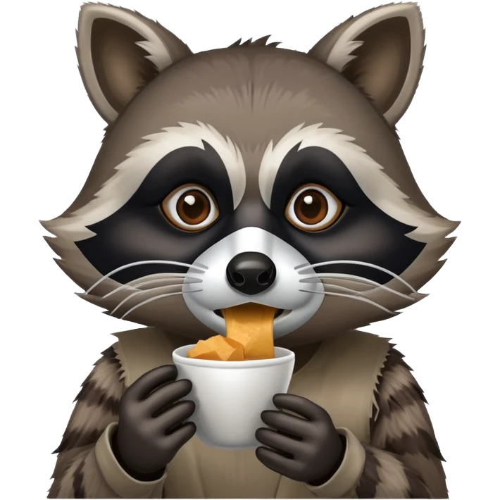 Racoon doing crack emoji