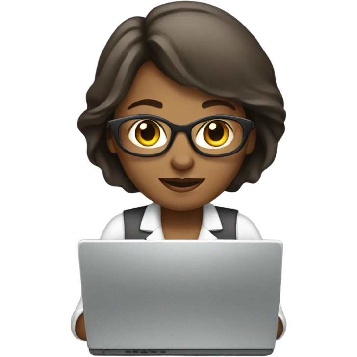 Woman working on a computer emoji