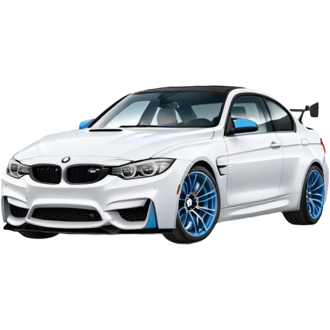 BMW M3 MOST WANTED WHİTE BLUE emoji