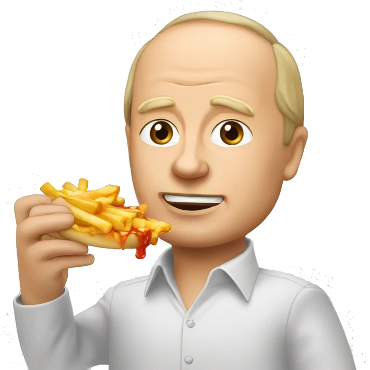 Vladimir Poutine Qui mange une poutine  emoji