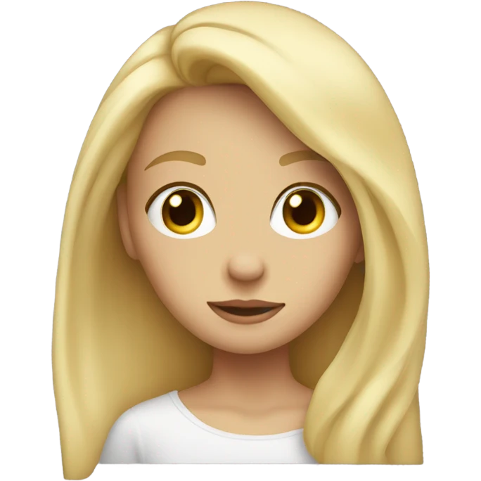 Blonde girl eyes looking away emoji