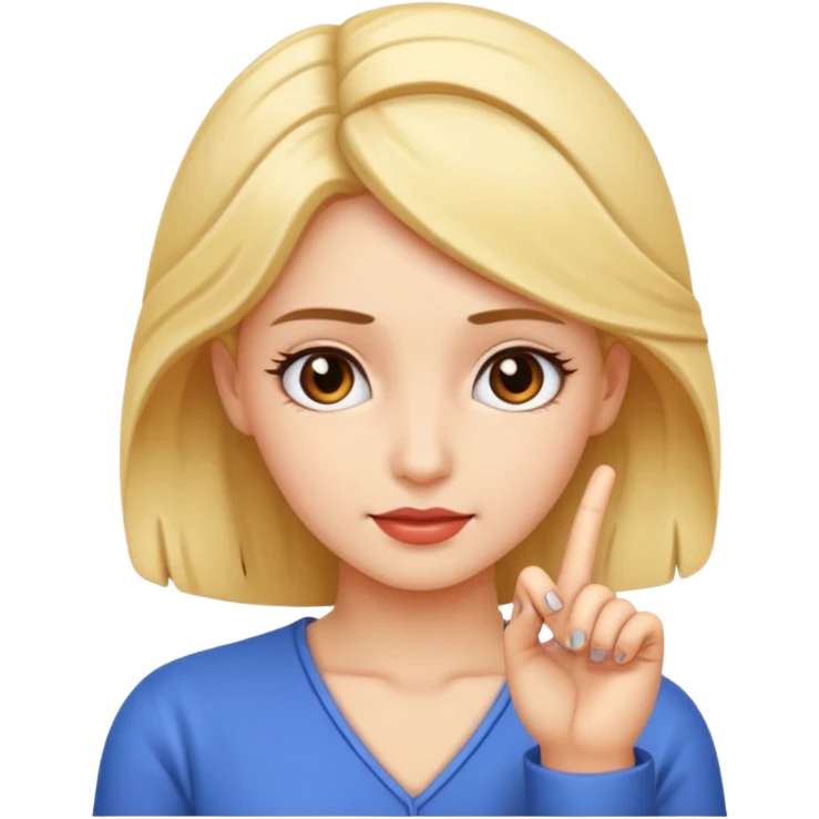 Девушка крутит пальцем у виска emoji