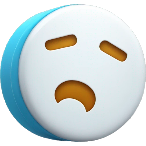 Pill with a silly face on it emoji