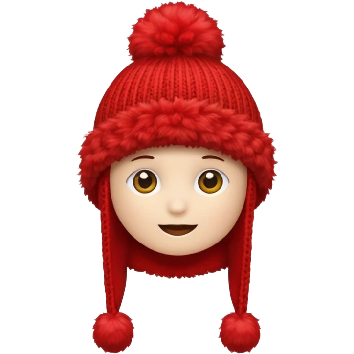 red fluffy hat emoji