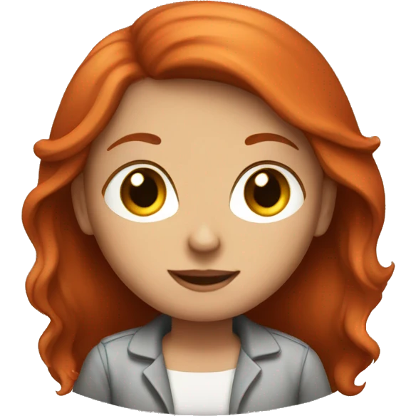 A red-haired girl with a MacBook  emoji