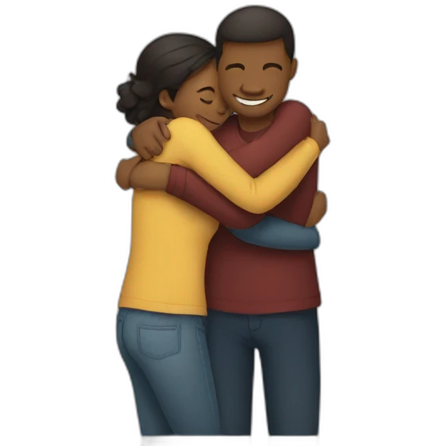 people hugging each other emoji