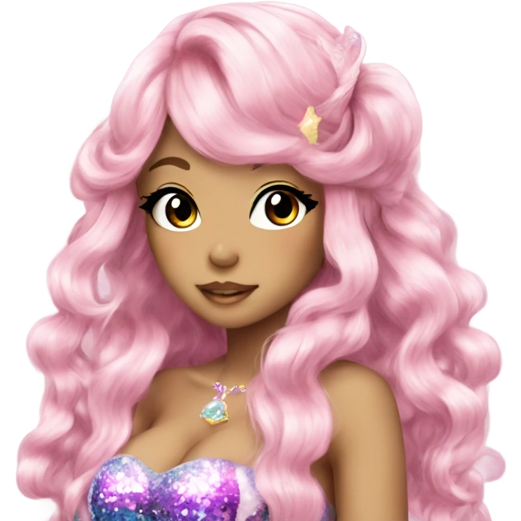 hime gyaru girl mermaid beautiful sparkly emoji