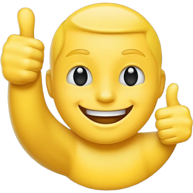thumbs up emoji, positive and bold emoji