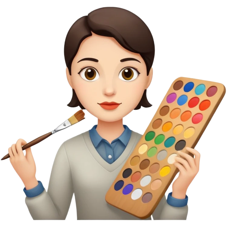artist with palette and brushes emoji