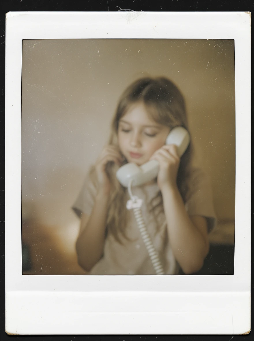 girl talking on telephone in her room emoji