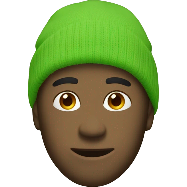 light green beanie head only emoji