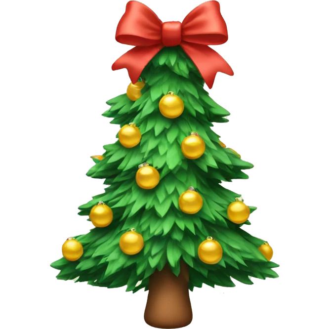 Chrismas tree with bow emoji