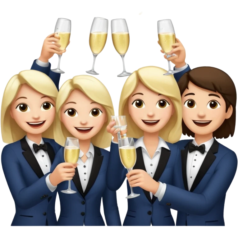 cheers and shouting happiness emoji