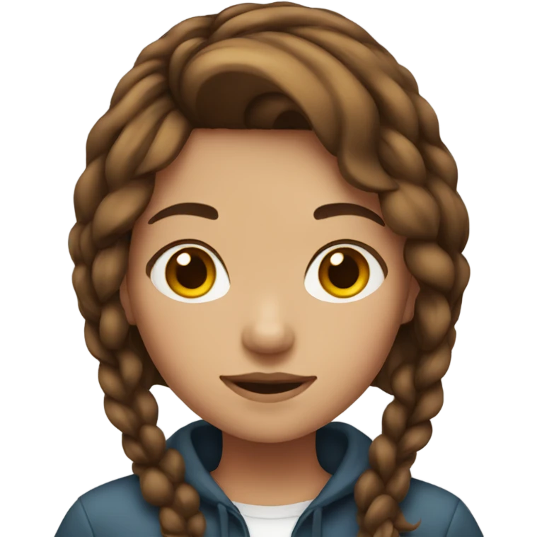 Girl with brown hair emoji