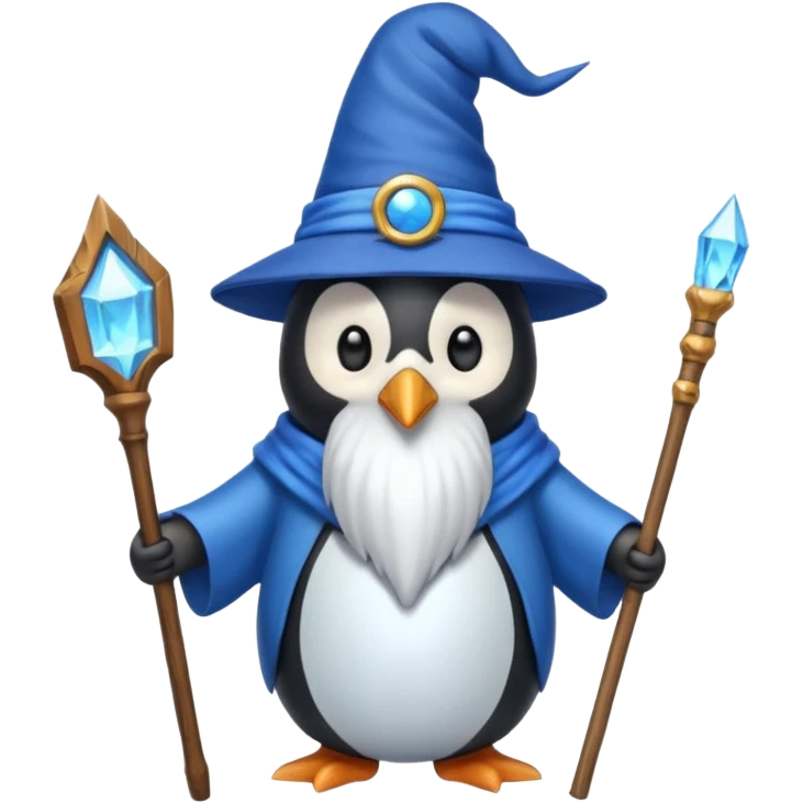 Penguin Wizard emoji
