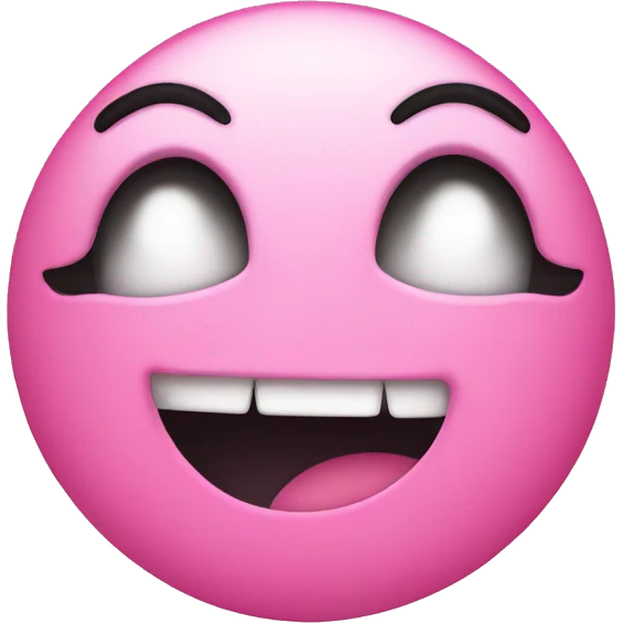 Pink smiley face with lashes  emoji