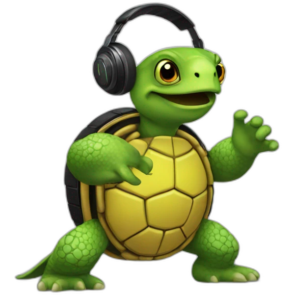 Dj turtle emoji