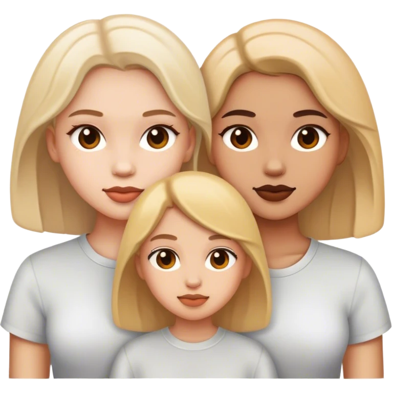 three girls emoji