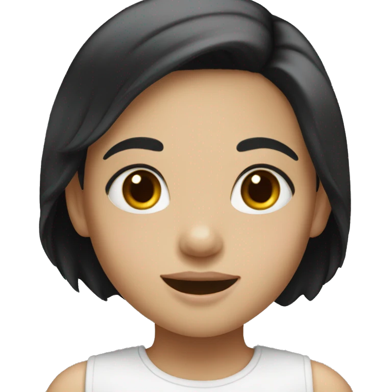 white little girl with black hair emoji