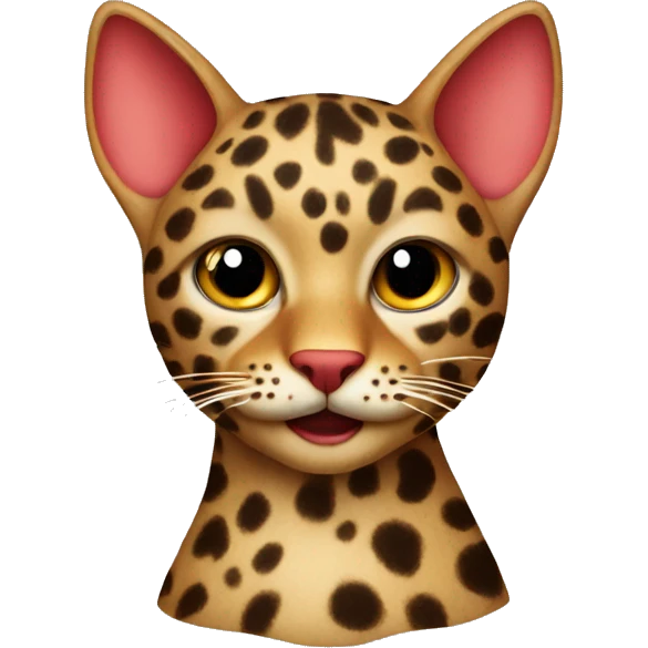 cat leopardate with a red flake emoji