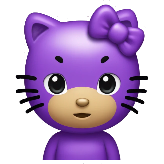 Purple hello kitty  emoji