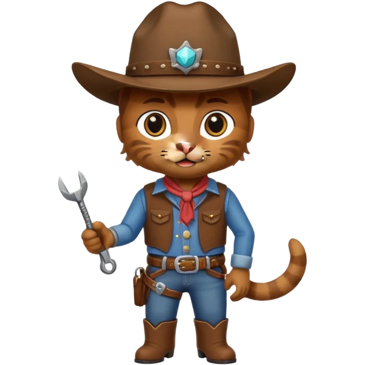 Cat cowboy emoji