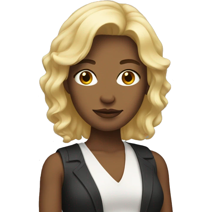 Masculine woman with blonde hair emoji