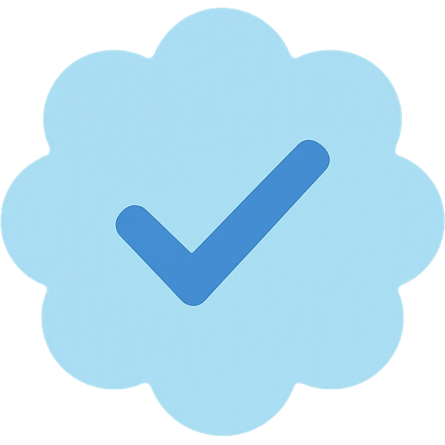 verified icon, clean, recognizable, suitable for social media emoji