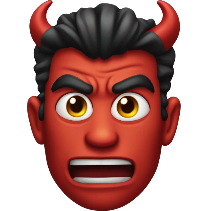 cartoony devil menace troublemaker emoji (not human) emoji