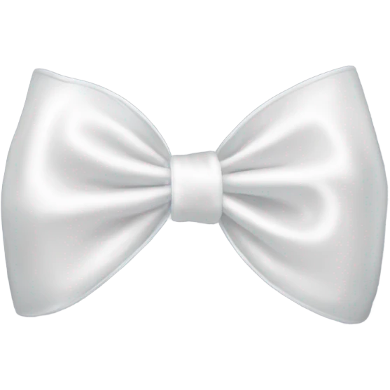 white satin bow emoji