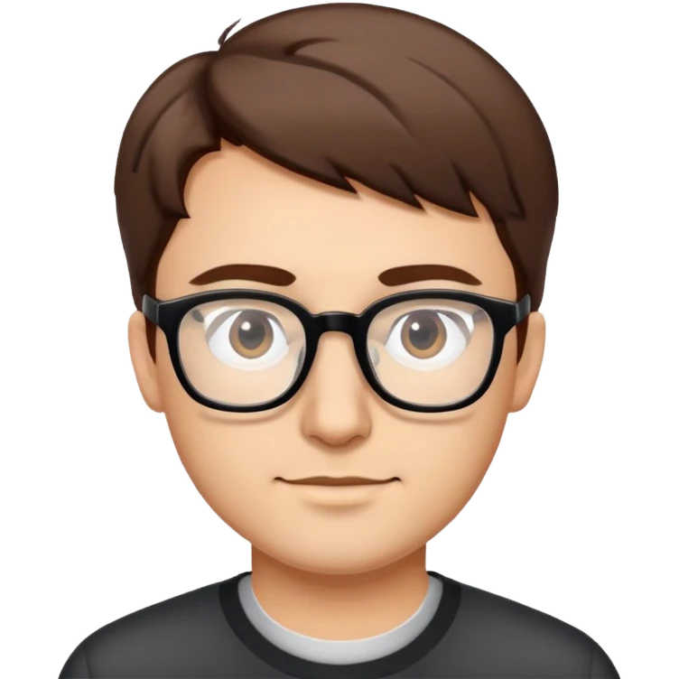 Man with short hair wearing glasses, tech entrepreneur emoji