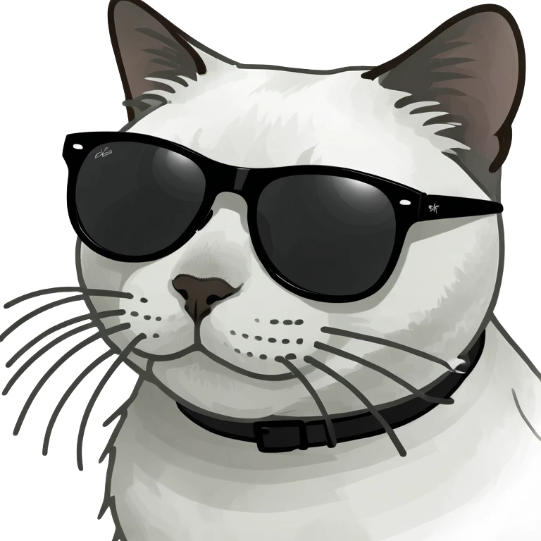 Cat with sunglasses emoji