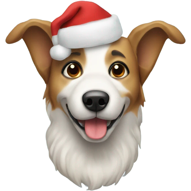 Christmas dog emoji