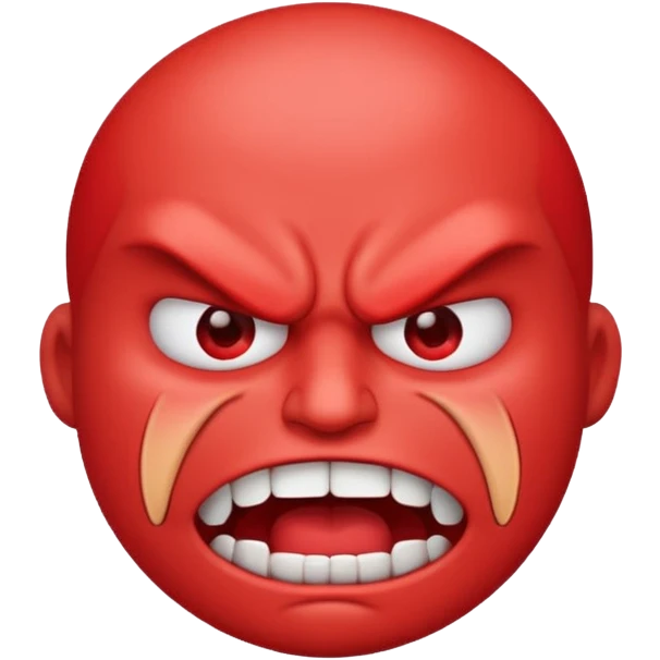 angry emoji, red face with clenched teeth emoji