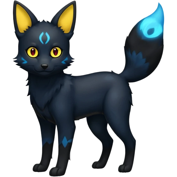 Lunar Nebula Umbreon-Litten full body emoji