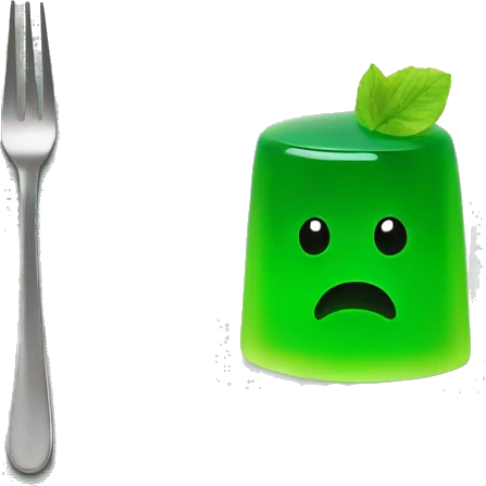 Green Jello on a white plate apple emoji style emoji