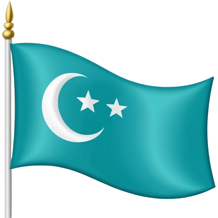 Turkuaz renginde türk bayrağı yapar mısın. Bayrak. I want to flag. 🇹🇷 Like this but turquoise. İt's must be turquoise. İt's just emoji  emoji