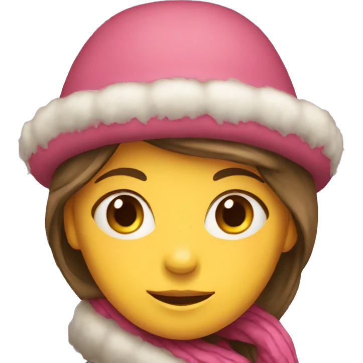 A girl with a hat and muffler  emoji