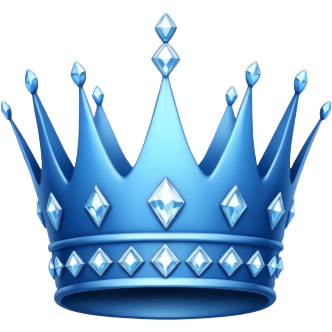 crown made of diamond blue emoji