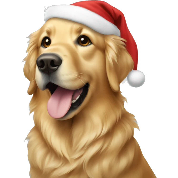 Golden retriever christmas  emoji