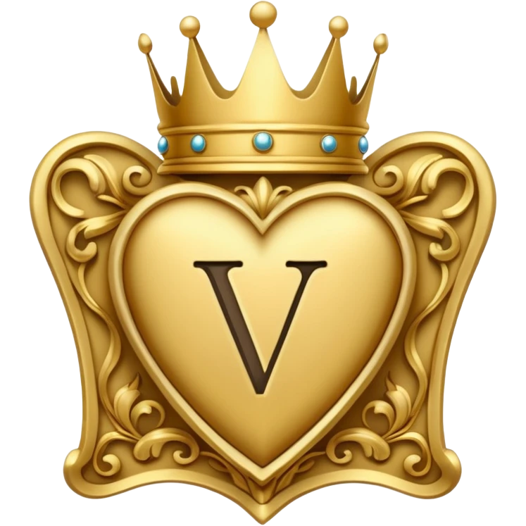 Letter v Vít crown Simple one emoji