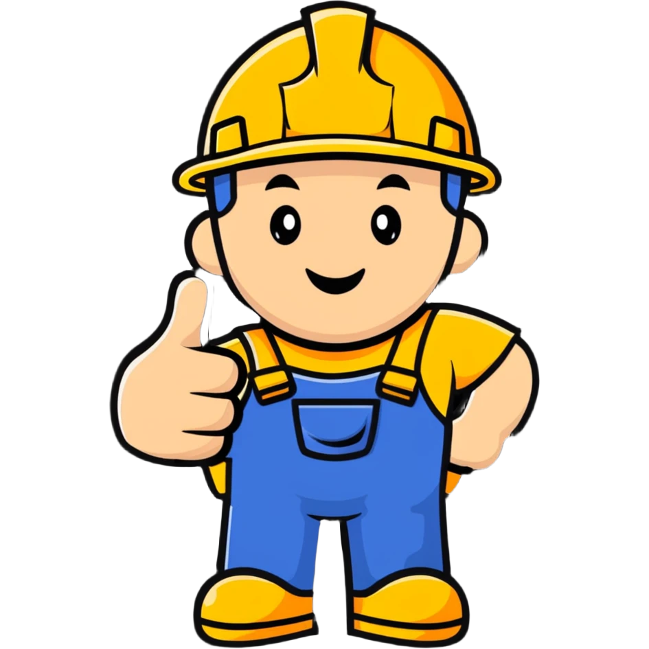 happy construction worker giving thumbs up emoji