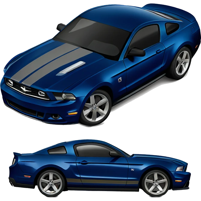 2012 ford mustang gt dark blue black wheels  emoji