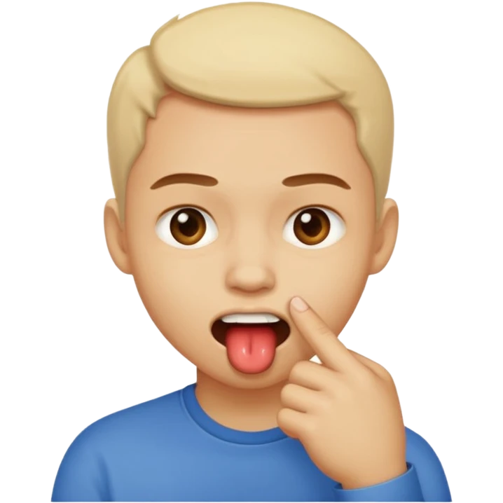 Emoji mordiéndose el dedo coqueto emoji