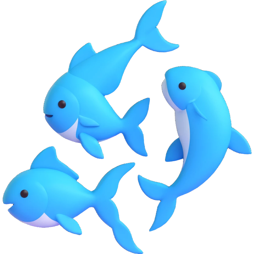 The zodiac symbol Pisces (#00d9ff color emoji