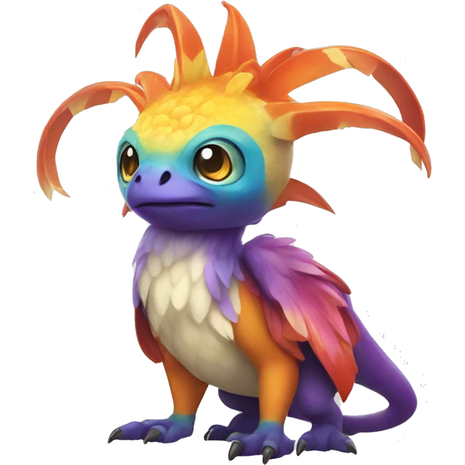 Colorful tropical Pokémon fantasy animal creature  emoji