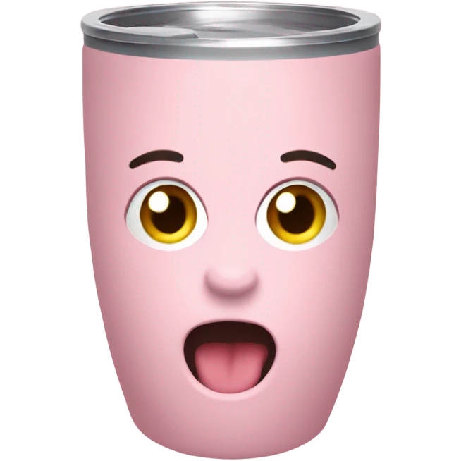Light pink tumbler without face emoji