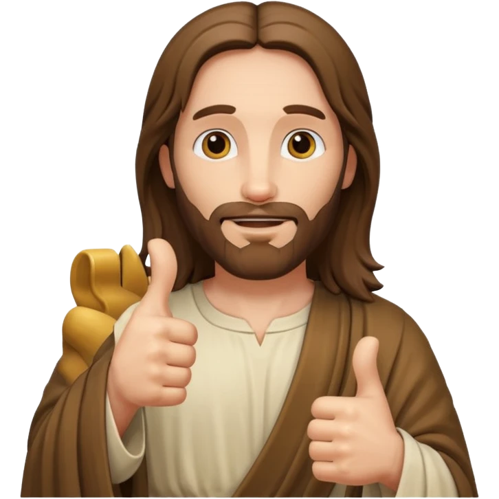 Jesus Christ giving thumbs up emoji